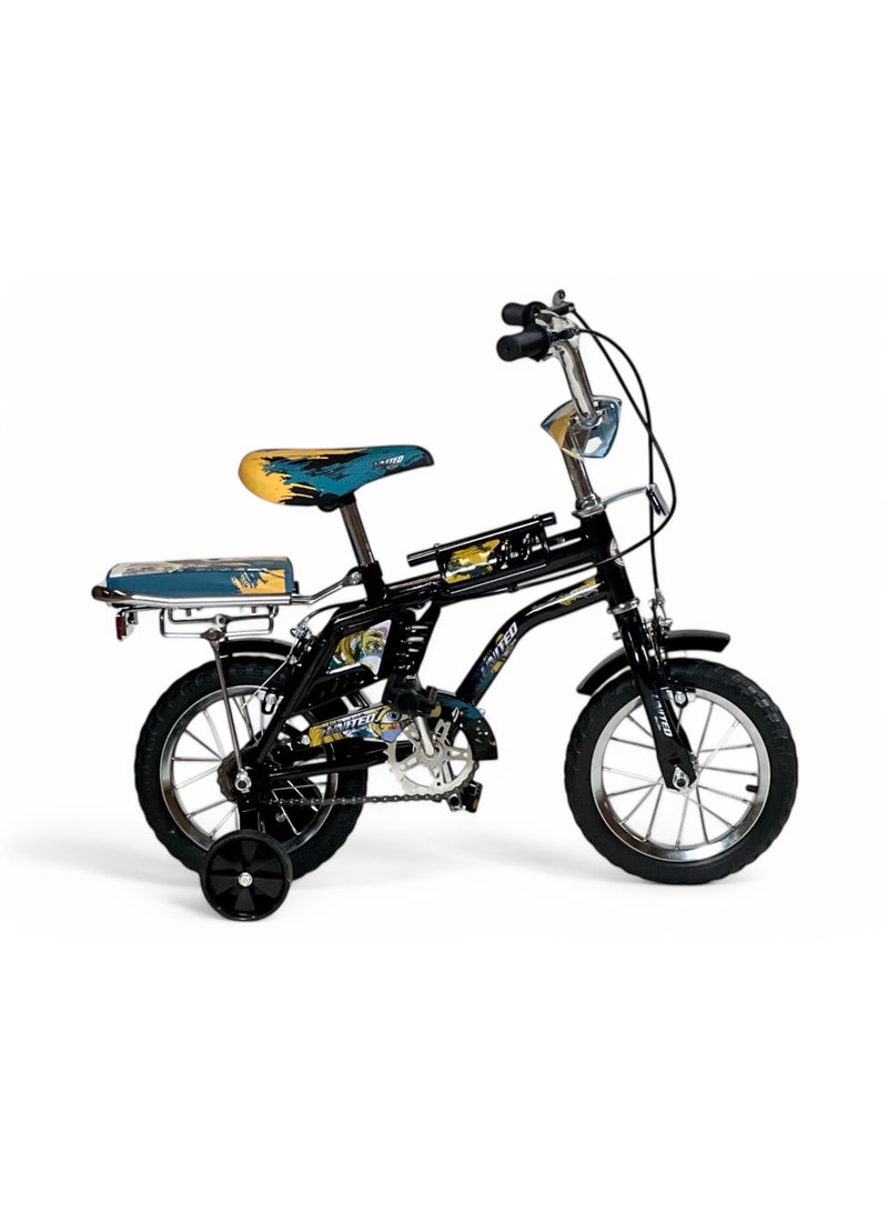 AL BADER Rambo Freestyle Kids Bike with Two Trainig Wheels, Adjustable Seat, Handbrake, 12-Inch Size, For Kids Ages 3-6 Years Old, Multicolor, 1.0 Count, Gift For Kids. - Image 1